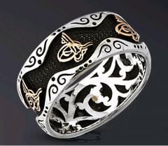 Osmanlı Tuğralı gümüş Alyans