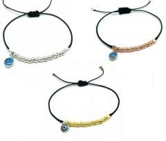 Rose derili gümüş toplu Bileklik