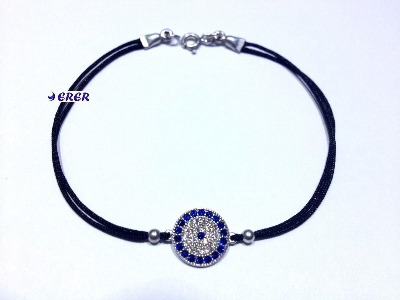 Siyah ipli Nazar boncuklu bileklik