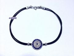 Siyah ipli Nazar boncuklu bileklik