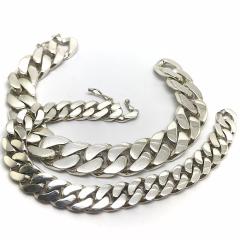 Gümüş el işi zincir bileklik kombin