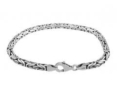Gümüş Kral Zinciri erkek Bilekliği