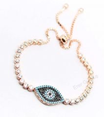 Gümüş Firuze Taşlı Gözlü Asansörlü bileklik