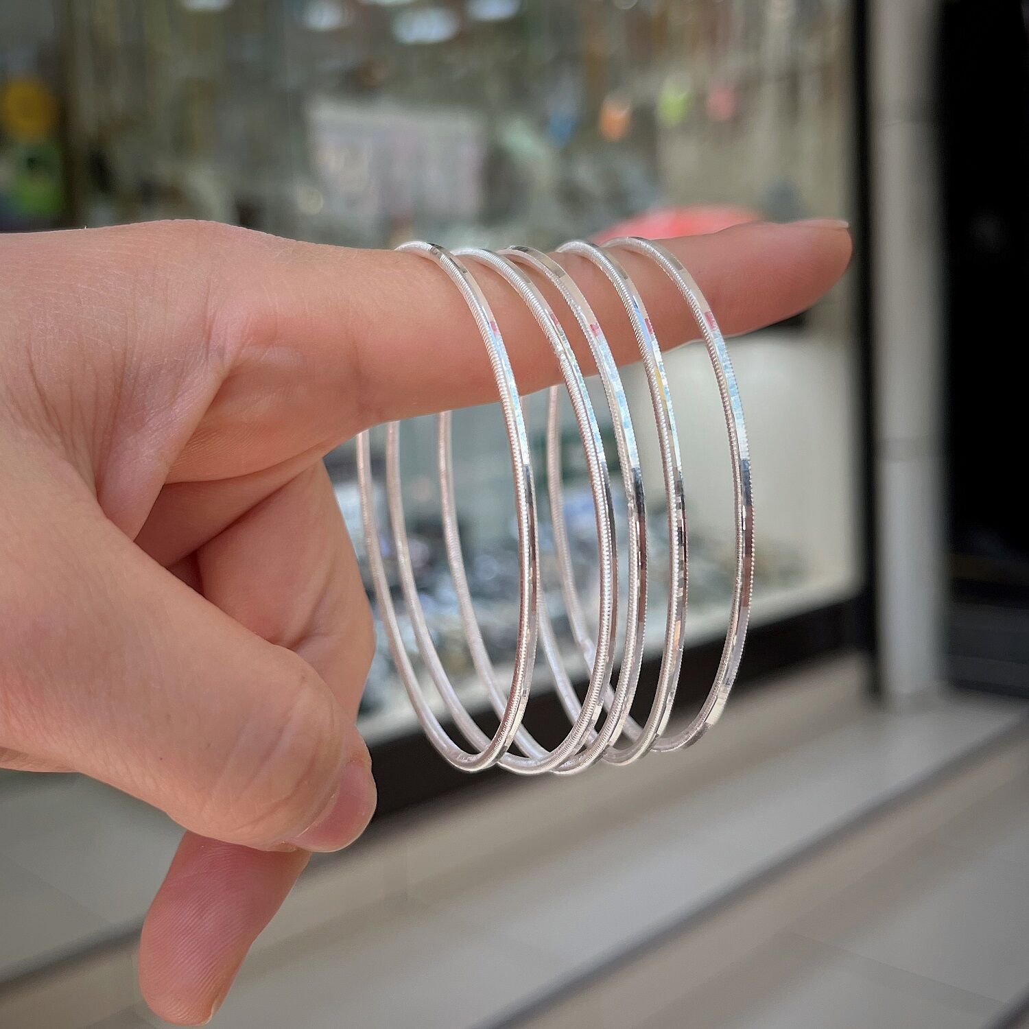 Gümüş Ince Kibrit Çöpü Ajda Bilezik