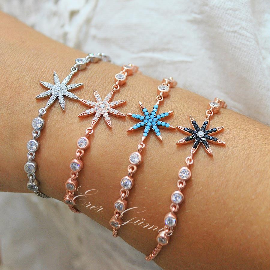 Gümüş taşlı bayan bileklik hr1089