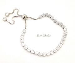 Zirkon taşlı asansör model gümüş bileklik