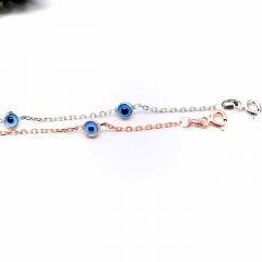 İnce Nazarlı gümüş bileklik nz201569