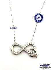 Tek taşlı sonsuzluk kolye