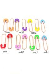 Gümüş neon renkli çengel iğne küpe dlp86r5