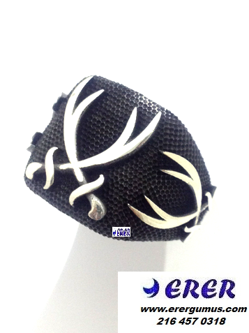 Zülfikar kılıçlı gümüş erkek yüzüğü