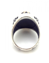 Özel tasarım Ay yıldız erkek yüzüğü