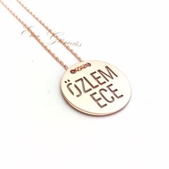 Gümüş isimli plaka kolye dv85r23