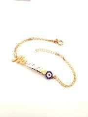 Gümüş isim bileklik