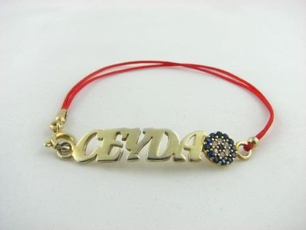 Gümüş isim bileklik