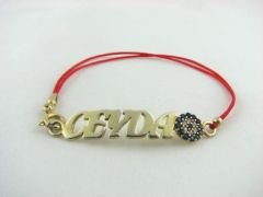 Gümüş isim bileklik