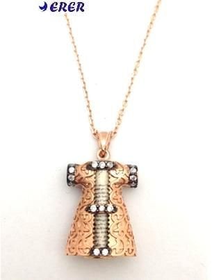 Gümüş kaftan içinde çevşen dualı kolye