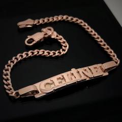 Gümüş kabartma harfli isimli çocuk bileklik künye