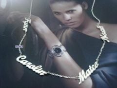 4 isimli gümüş kolye