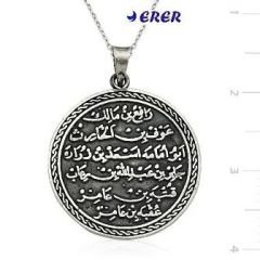 Gümüş nazar ve Kıtmir duası kolye