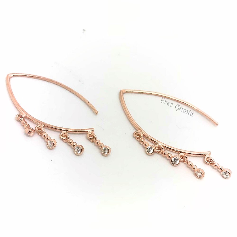 Gümüş sallantılı küpe hr02r3