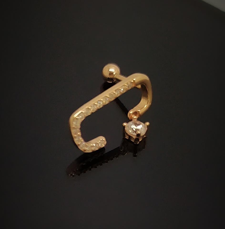 Gümüş piercing model kıkırdak tek küpe mt78y2