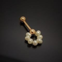 Gümüş piercing kıkırdak tragus tek küpe mt08n6