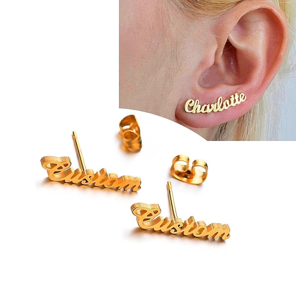 Gümüş isimli küpe hs57y3 Gümüş Rengi  (rodaj) - Tek küpe