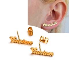 Gümüş isimli küpe hs57y3 Gümüş Rengi  (rodaj) - Tek küpe