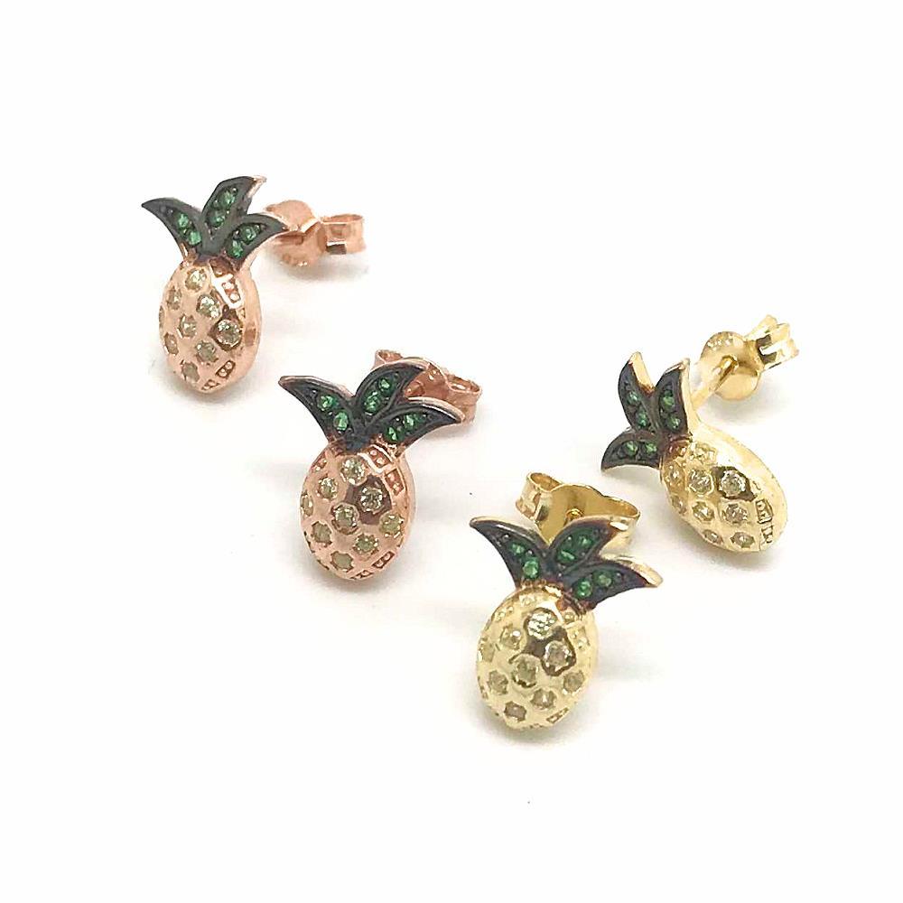 Gümüş ananas model küpe nz79t3