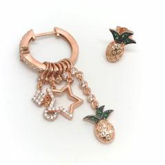 Gümüş ananas model sallantılı küpe nz46r3