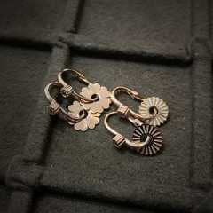 Gümüş fır fırlı göçmen küpe sh79r2