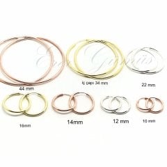 Gümüş Taşsız Halka küpe el85t23