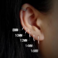 Gümüş Taşsız Halka küpe el85t23