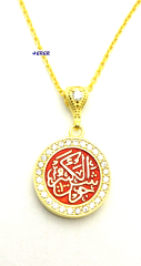 Taşlı Çevşen Kolye zincirli 05