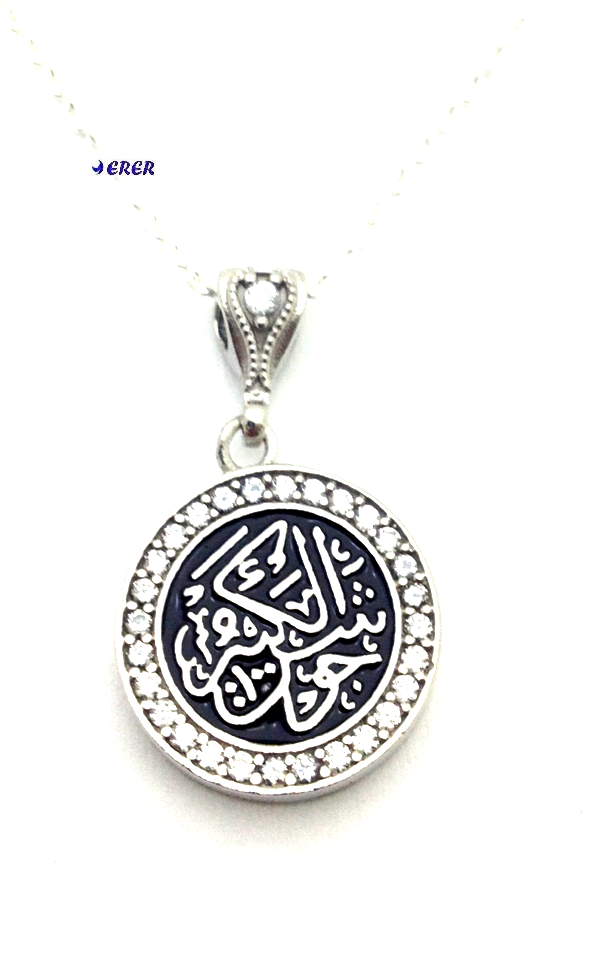 Taşlı Çevşen Kolye zincirli 09