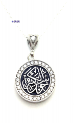 Taşlı Çevşen Kolye zincirli 09