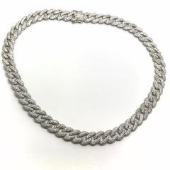 Gümüş kalın gurmet taşlı zincirli kolye kv87u3