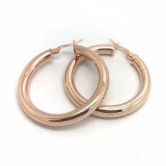 Gümüş 3 cm kalın bombeli halka küpe dy147f36