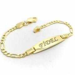 Gümüş isimli çocuk plaka künye bileklik