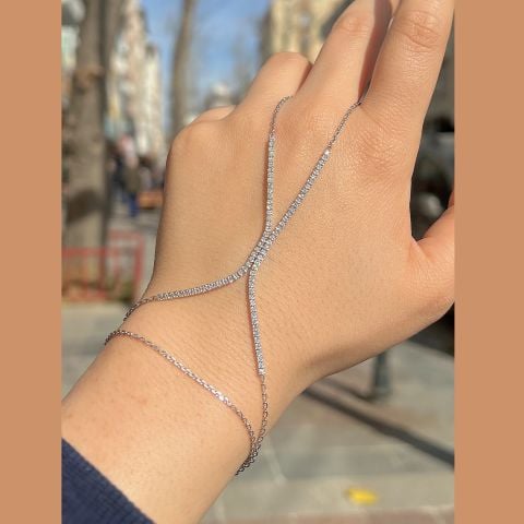 Gümüş su yolu şahmeran bileklik cm89e566