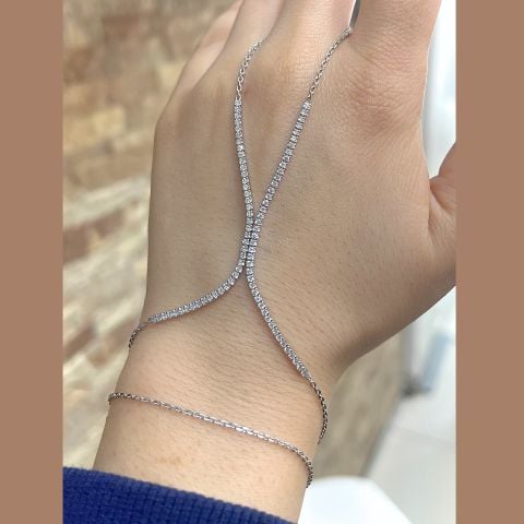 Gümüş su yolu şahmeran bileklik cm89e566