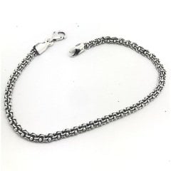 Gümüş 3,8 mm arnavut zinciri bileklik