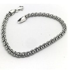 Gümüş 4,9 mm arnavut zinciri bileklik