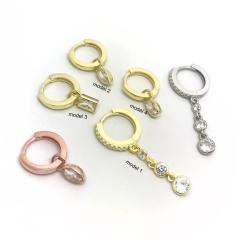 Gümüş taşlı bayan küpe cn8e5f6 TEK küpe - Gümüş Rengi  (rodaj) - model 1