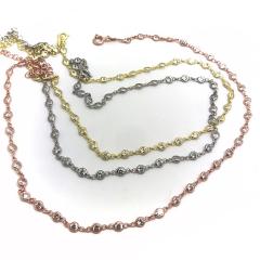 Gümüş taşlı choker kısa kolye nz85e362