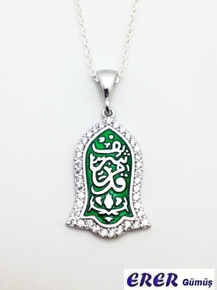 Taşlı Nal-ı Şerif  Efendimizin Ayak İzi Kolye