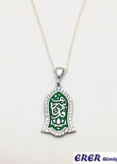 Taşlı Nal-ı Şerif  Efendimizin Ayak İzi Kolye