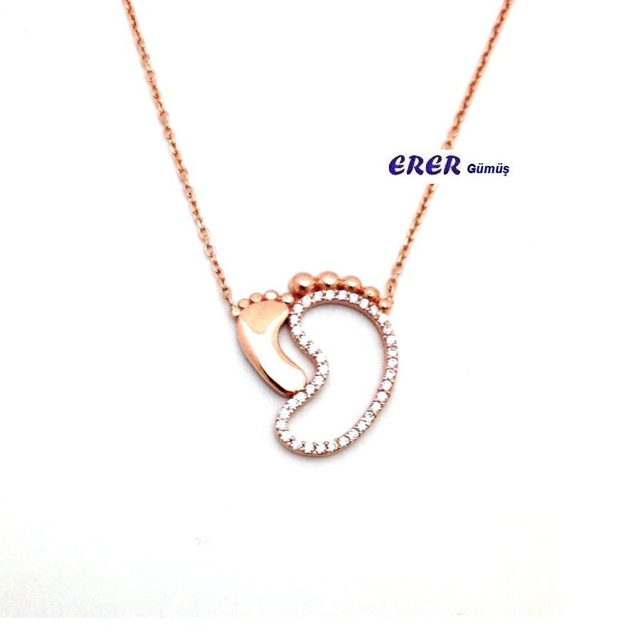 Rose Gümüş İlk Adım Kolyesi