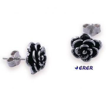 Gümüş gül küpe
