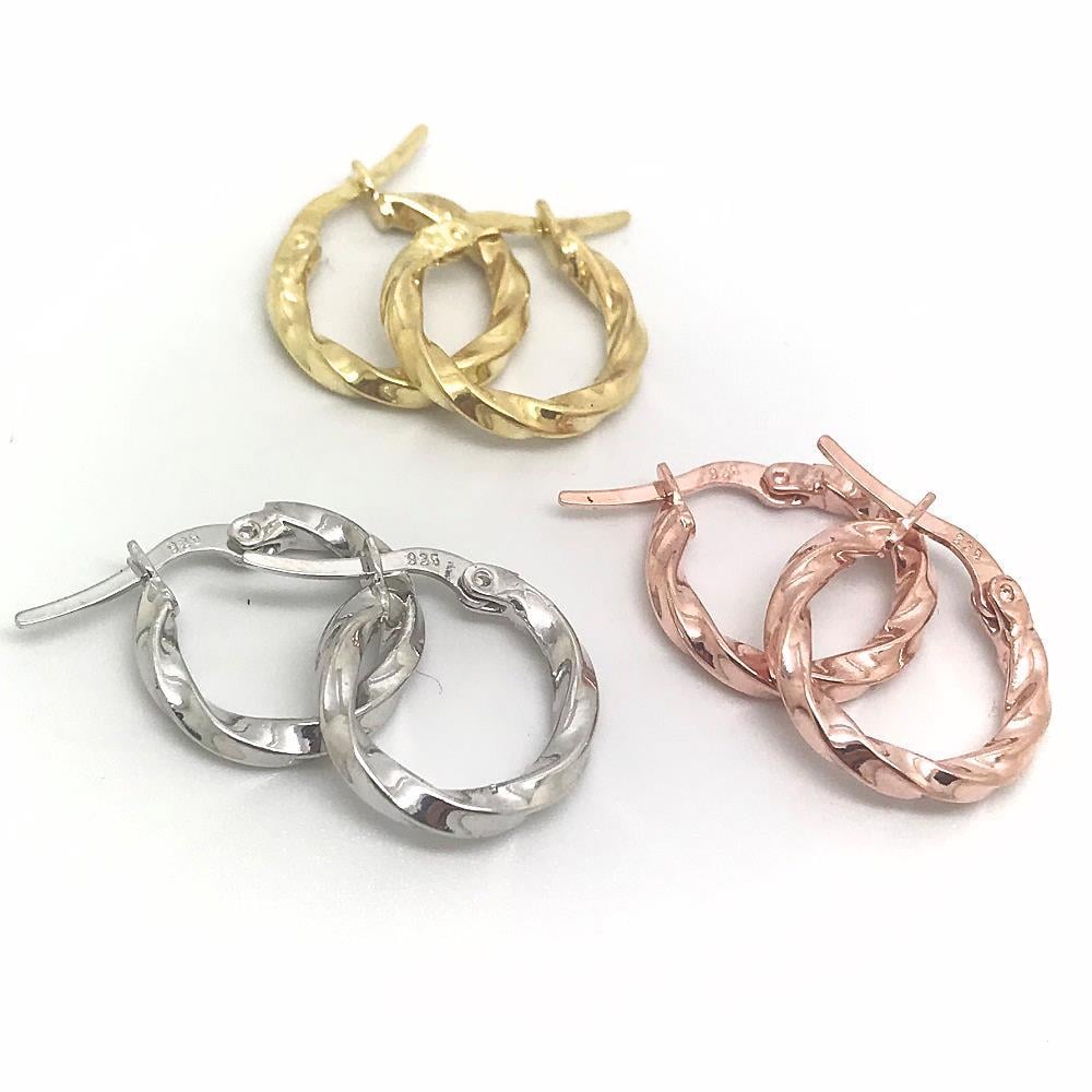 Gümüş 1 cm lik burgu gümüş halka küpe dy85e2